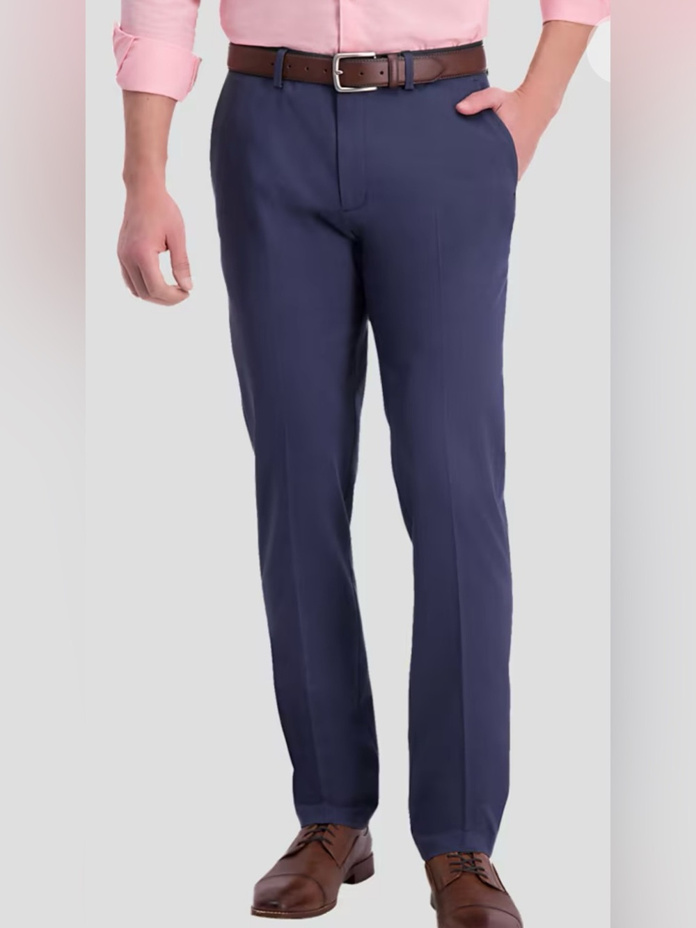 Haggar Men's Iron Free Premium Khaki Slim-Straight Fit Flat Front Pants